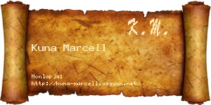 Kuna Marcell névjegykártya
